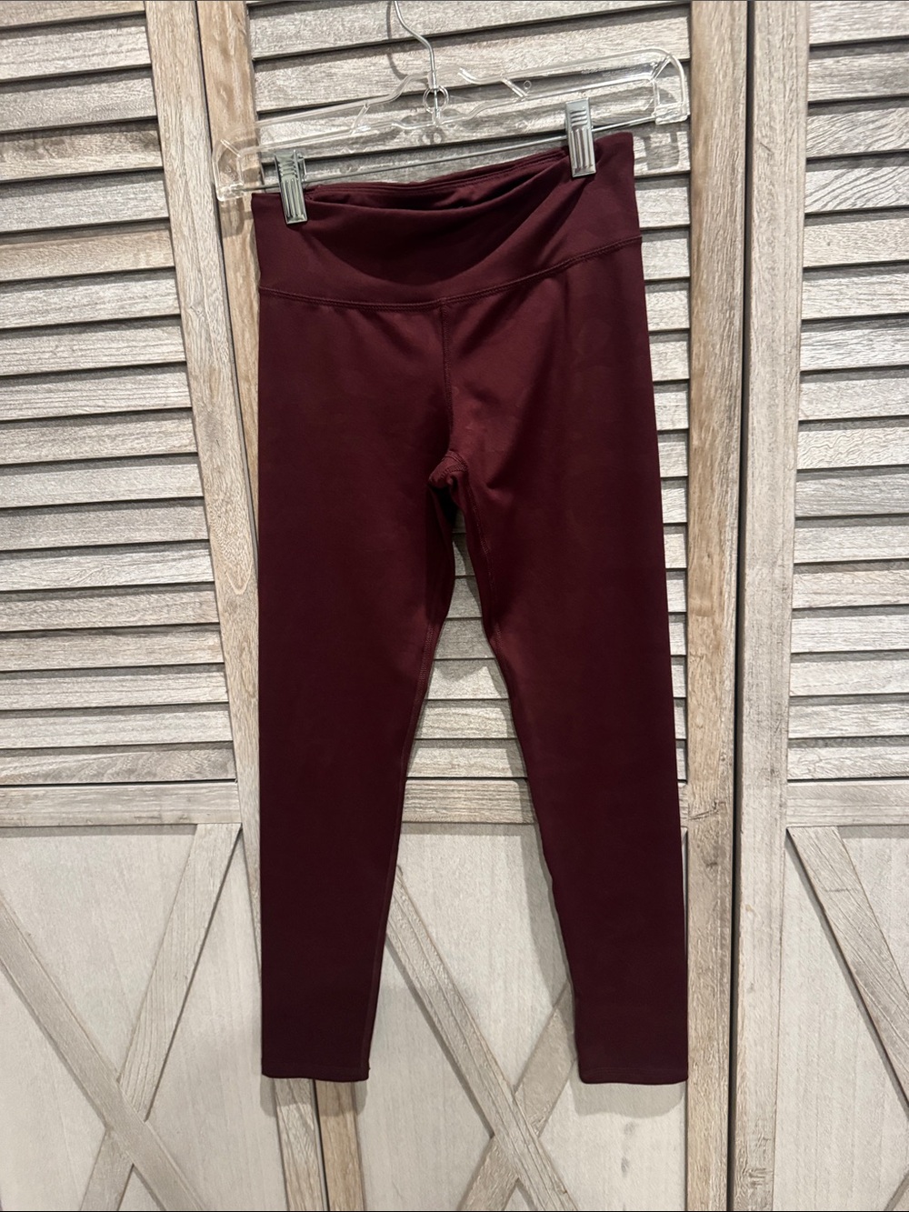 Kids Old Navy High-Waist Burgundy Leggings Size L(10-12)